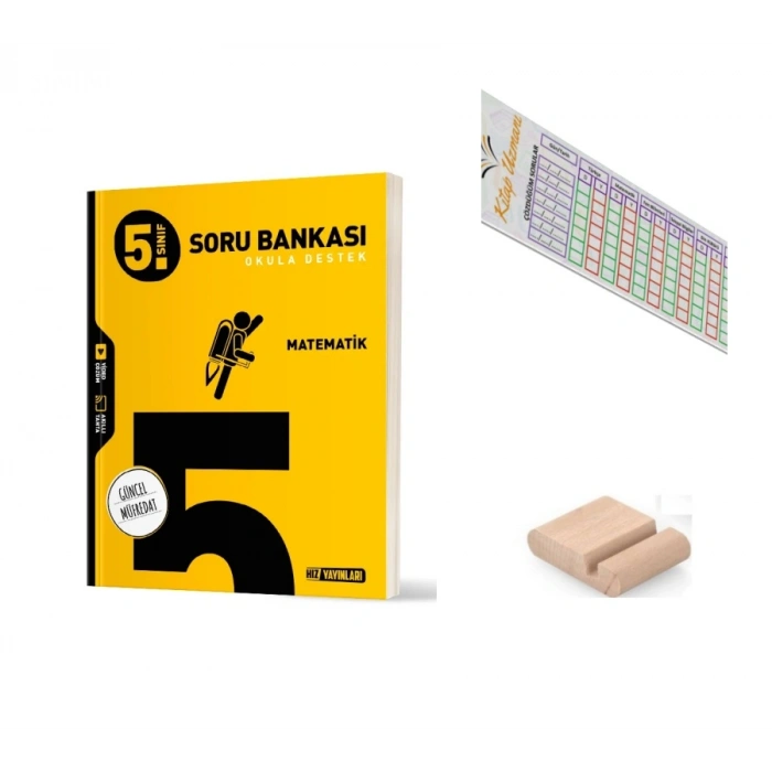 5.Sınıf Matematik Soru Bankası+Çözüm Ayracı+Telefon Tutucu