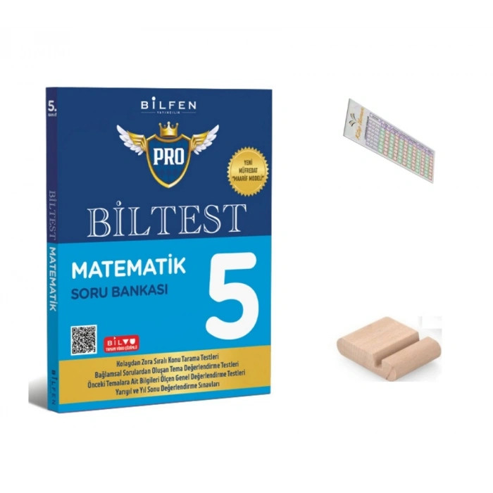 5.Sınıf BİLTEST Matematik Sor Bankası 2027 MAARİF MODEL +Telefon Tutucu+Çözüm Ayracı