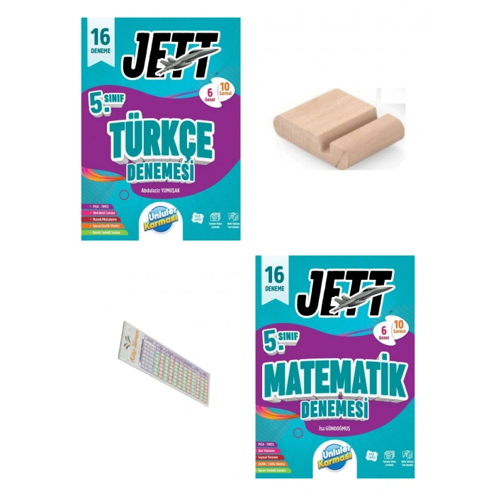 5.Sınıf Jettt Türkçe Matematik 16LI Branş Denemesi Maarif 2027+Çözüm Ayracı+Telefon Tutucu