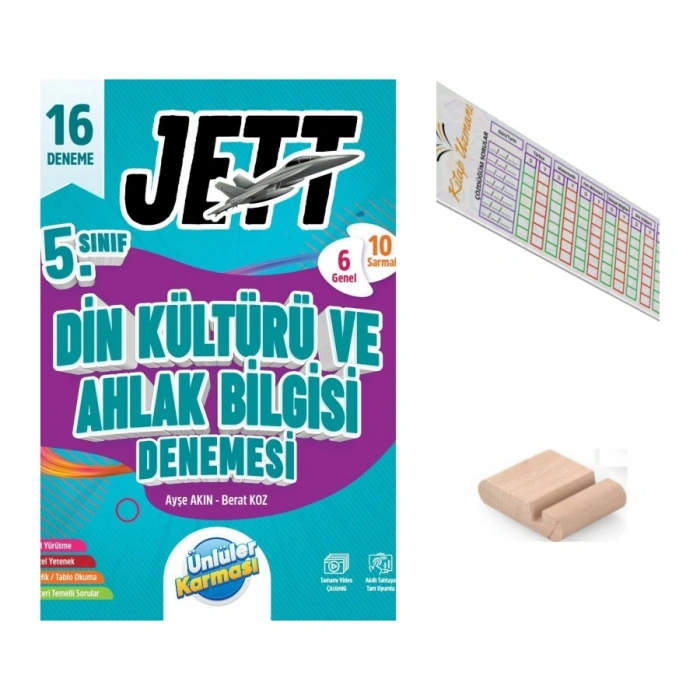 5.Sınıf Jettt Din Kültürü 16LI Branş Denemesi Maarif 2027+Çözüm Ayracı+Telefon Tutucu