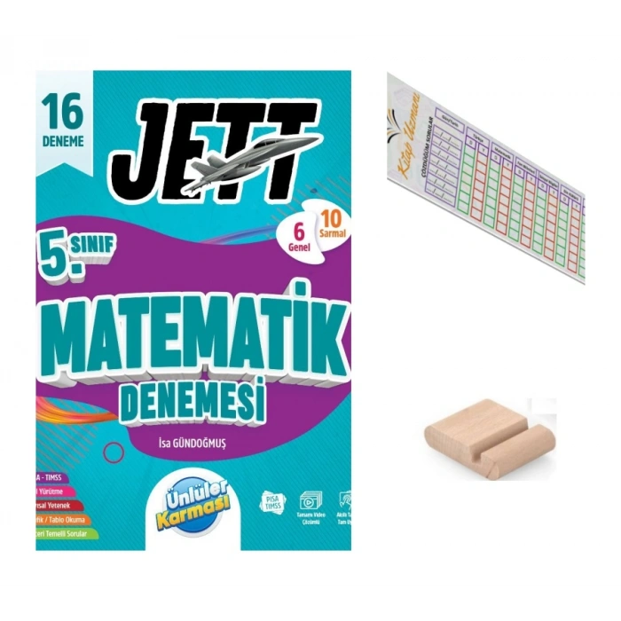 5.Sınıf Jettt Matematik 16LI Branş Denemesi Maarif 2027+Çözüm Ayracı+Telefon Tutucu