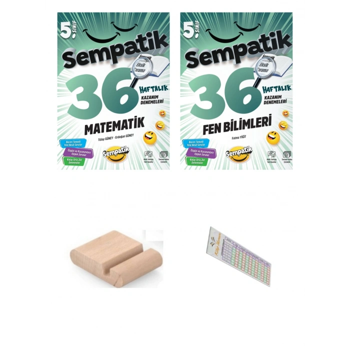 5.Sınıf Sempatik Matematik Fen 36 Hafta Kazanım Denemeleri Maarif 2027+Çözüm Ayracı+Telefon Tutucu