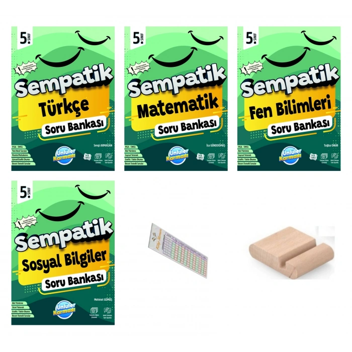 5.Sınıf Sempatik Sosyal Matematik Fen Türkçe Soru Bankası 2027 Maarif Modeli+Telefon Tutucu+ÇözümAyr