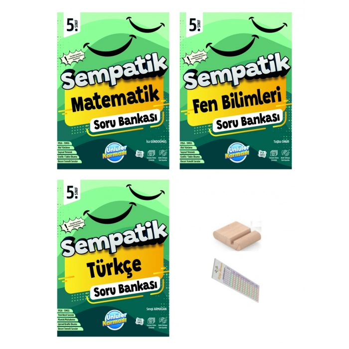 5.Sınıf Sempatik Türkçe Fen Matematik Soru Bankası 2027 Maarif Modeli+Telefon Tutucu+Çözüm Ayracı