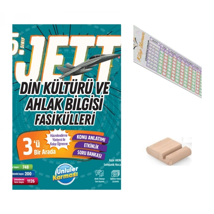 5.Sınıf Jett Din Kültürü Fasikülleri 2027 Maarif Modeli+Çözüm Ayracı+Telefon Tutucu