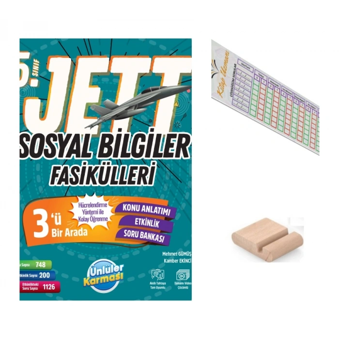 5.Sınıf Jett Sosyal Bilgiler Fasikülleri 2027 Maarif Modeli+Çözüm Ayracı+Telefon Tutucu