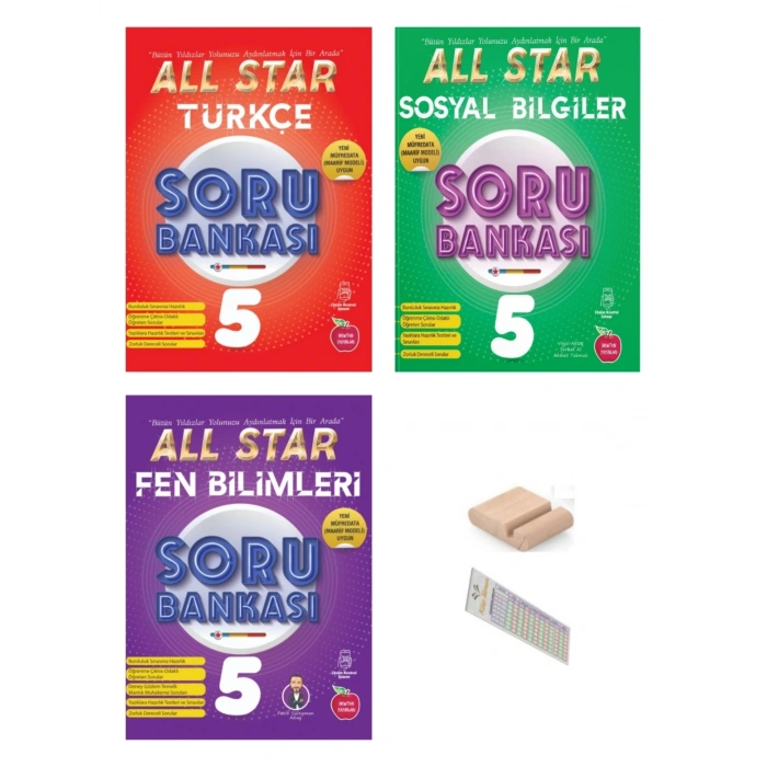 5.Sınıf ALL STAR Türkçe Fen Sosyal Soru Bankası 2027 Maarif Modeli+Telefon Tutucu+Çözüm Ayracı