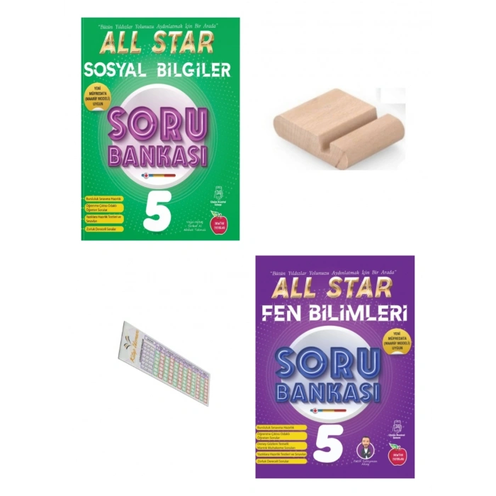 5.Sınıf ALL STAR Sosyal Bilgiler Fen Soru Bankası 2027 Maarif Modeli+Telefon Tutucu+Çözüm Ayracı