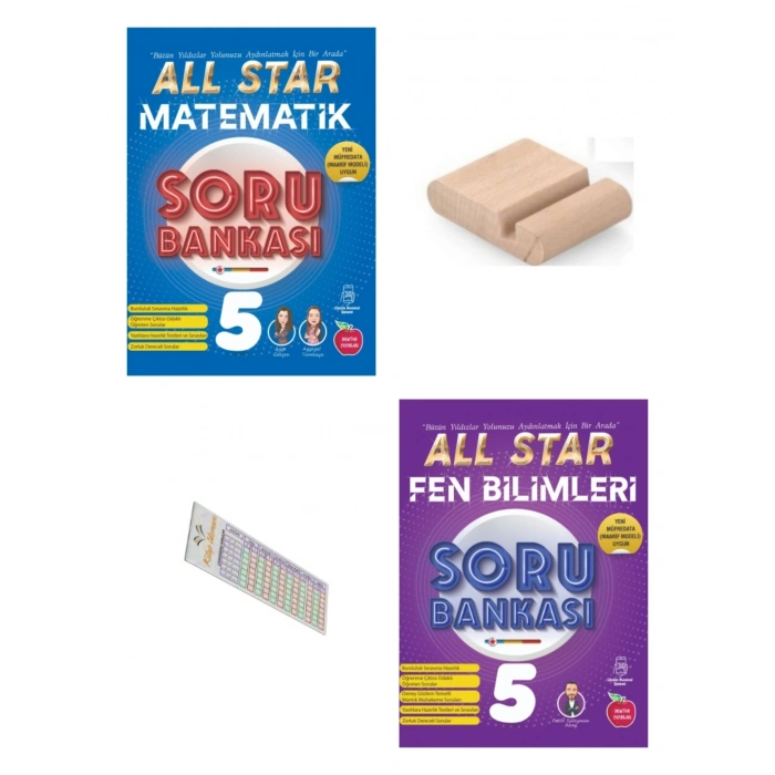 5.Sınıf ALL STAR Fen Bilimleri Matematik Soru 2027 Maarif Modeli+Telefon Tutucu+Çözüm Ayracı