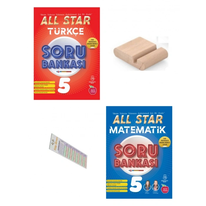 5.Sınıf ALL STAR Matematik Türkçe Soru Bankası 2027 Maarif Modeli+Telefon Tutucu+Çözüm Ayracı