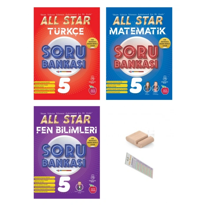 5.Sınıf ALL STAR Türkçe Matematik Fen Soru Bankası 2027 Maarif Modeli+Telefon Tutucu+Çözüm Ayracı