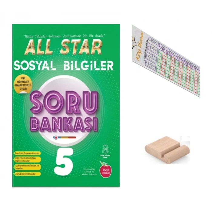 5.Sınıf ALL STAR Sosyal Bilgiler Soru Bankası 2027 Maarif Modeli+Telefon Tutucu+Çözüm Ayracı