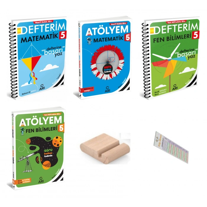 5.Sınıf Fen Bilgisi Matematik Atölyem Ve Defterim 2027 Maarif Model +Telefon Tutucu +Çözüm Ayracı