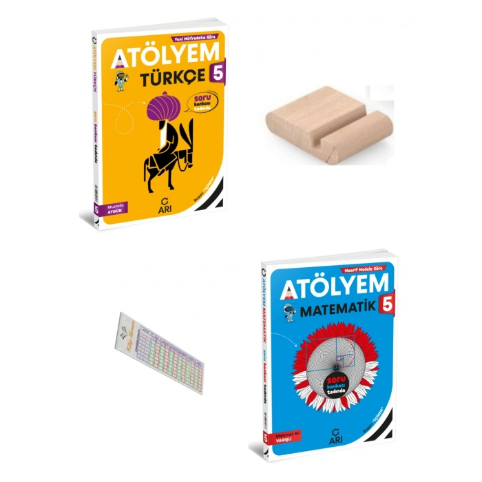 5.Sınıf Matematik Türkçe Atölyem 2027 Maarif Model +Telefon Tutucu +Çözüm Ayracı