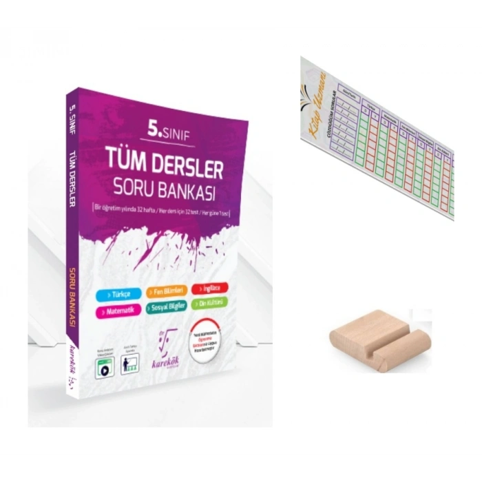5.Sınıf TÜM DERSLER SORU KİTABI 2027 Maarif Model+Çözüm Ayracı+Telefon Tutucu