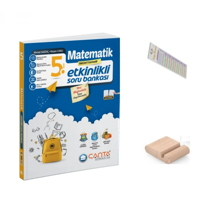 5.Sınıf Matematik Etkinlikli Soru Bankası Maarif Model 2027+Çözüm Ayracı+Telefon Tutucu