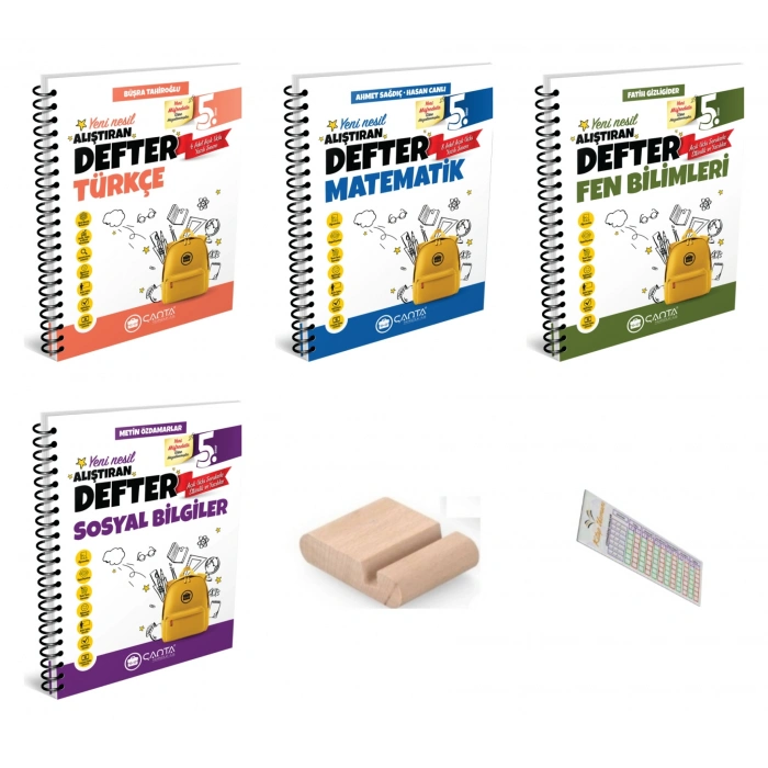 5.Sınıf SETİ (Türkçe Fen Matematik Sosyal)Alıştıran Defter Maarif Model 2027+Çözüm Ayr+Telefon Tutu