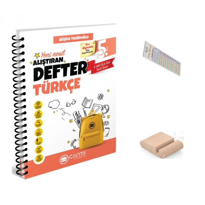 5.Sınıf Türkçe Alıştıran Defter Maarif Model 2027+Çözüm Ayracı+Telefon Tutucu