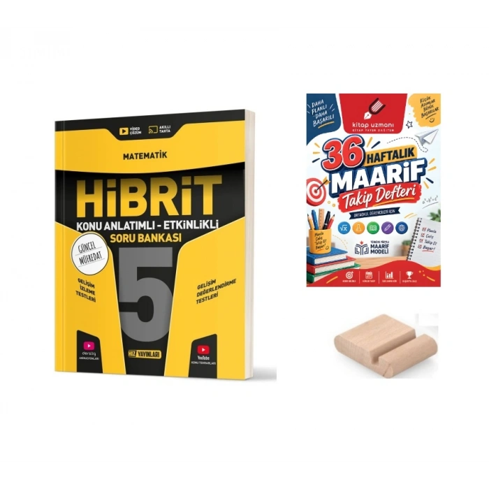 5.Sınıf Matematik Hibrit Soru Bankası+Çözüm Ayracı+Telefon Ayracı