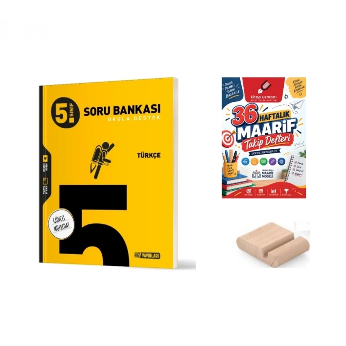 5.Sınıf Türkçe Soru Bankası+Çözüm Ayracı+Telefon Tutucu