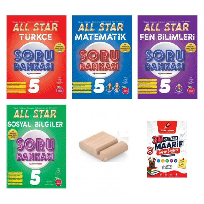 5.Sınıf TÜM DERSLER ALL STAR Soru Bankası SETİ 2027 Maarif Modeli+Telefon Tutucu+Maarif Defteri