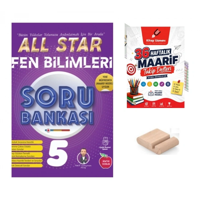 5.Sınıf Fen Bilimleri ALL STAR Soru Bankası 2027 Maarif Modeli+Telefon Tutucu+Maarif Defteri