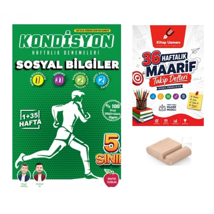5.Sınıf Sosyal KONDİSYON Haftalık Kazanım Denemeleri 2027 Maarif Model+TelefonTutucu+Maarif Defteri