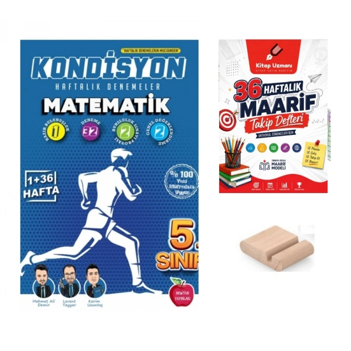 5.Sınıf Matematik KONDİSYON Haftalık Kazanım Deneme 2027 Maarif Model+Telefon Tutucu+Maarif Defteri