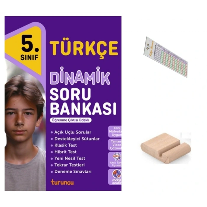 5.Sınıf Dinamik Türkçe Soru Bankası 2026 Maarif Müfredat+Telefon Tutucu+Çözüm Ayracı