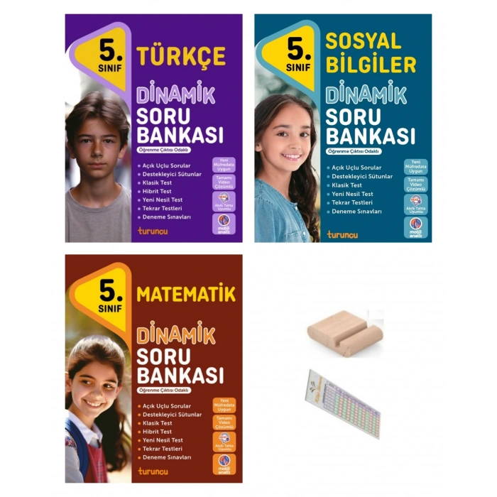 5.Sınıf Dinamik Türkçe Sosyal Matematik Soru Bankası 2026 Maarif Müfredat+Telefon Tutucu+ÇözümAyracı