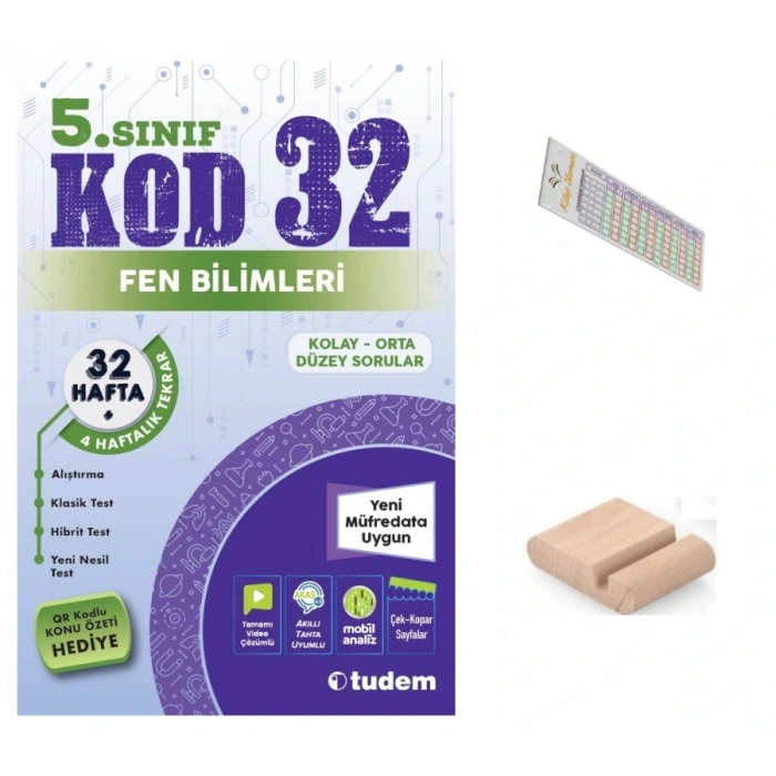 5.Sınıf KOD 32 Fen Bilgisi Haftalık Deneme 2026 Maarif Müfredat+Telefon Tutucu+Çözüm Ayracı