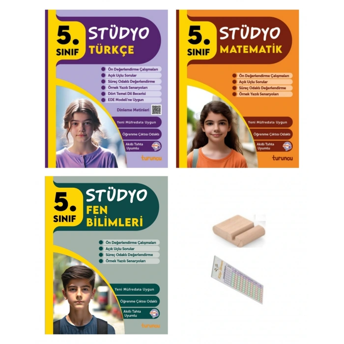 5.Sınıf Stüdyo Fen Bilgisi Matematik Türkçe Soru 2026 Maarif Müfredat +Telefon Tutucu+Çözüm Ayracı