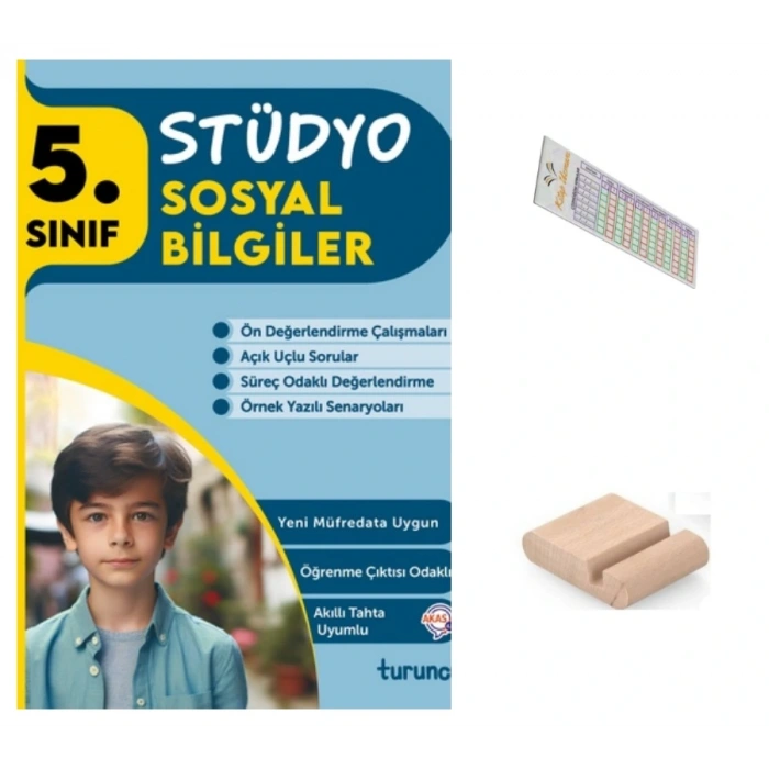 5.Sınıf Stüdyo Sosyal Bilgiler Soru Bankası 2026 Maarif Müfredat +Telefon Tutucu+Çözüm Ayracı