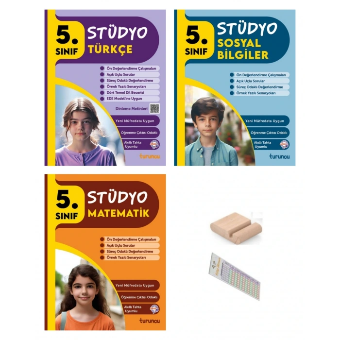 5.Sınıf Stüdyo Türkçe Sosyal Matematik Soru Bankası 2026 Maarif Müfredat +Telefon Tutucu+ÇözümAyracı