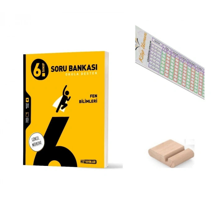6. Sınıf Fen Bilimleri Soru Bankası+Çözüm Ayracı+Telefon Tutucu
