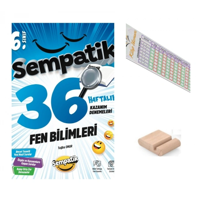 6.Sınıf Sempatik Fen 36 Hafta Kazanım Denemeleri Maarif 2027+Çözüm Ayracı+Telefon Tutucu