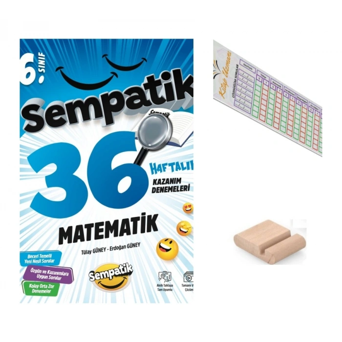 6.Sınıf Sempatik Matematik 36 Hafta Kazanım Denemeleri Maarif 2027+Çözüm Ayracı+Telefon Tutucu