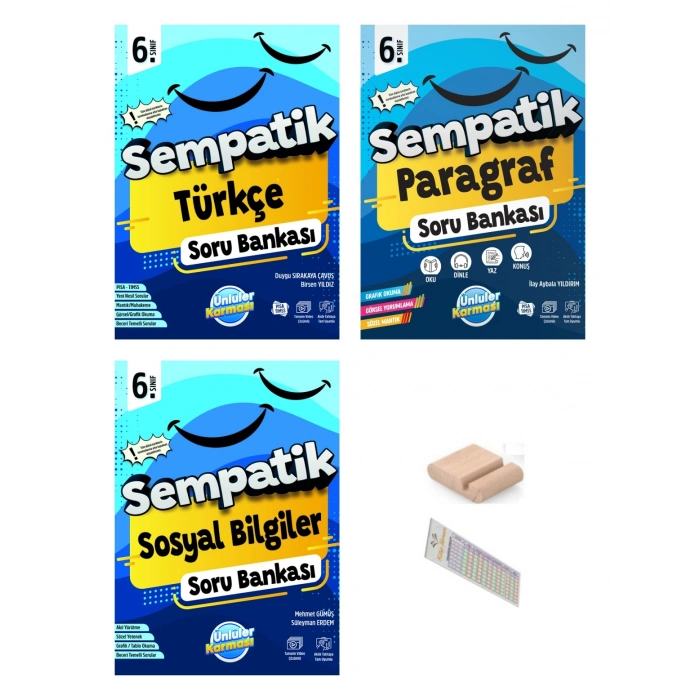 6.Sınıf Sempatik Sosyal Bilgiler Türkçe Paragraf Soru Bankası+Telefon Tutucu+Çözüm Ayracı