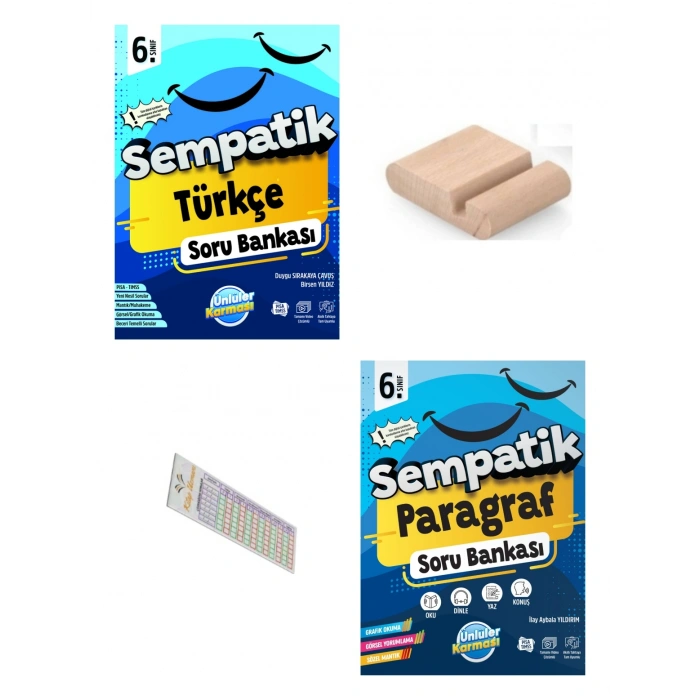 6.Sınıf Sempatik Türkçe Paragraf Soru Bankası+Telefon Tutucu+Çözüm Ayracı