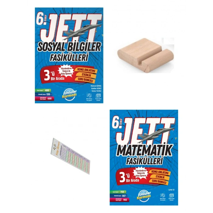 6.Sınıf Jett Sosyal Matematik Fasikülleri 2027 Maarif Modeli+Çözüm Ayracı+Telefon Tutucu