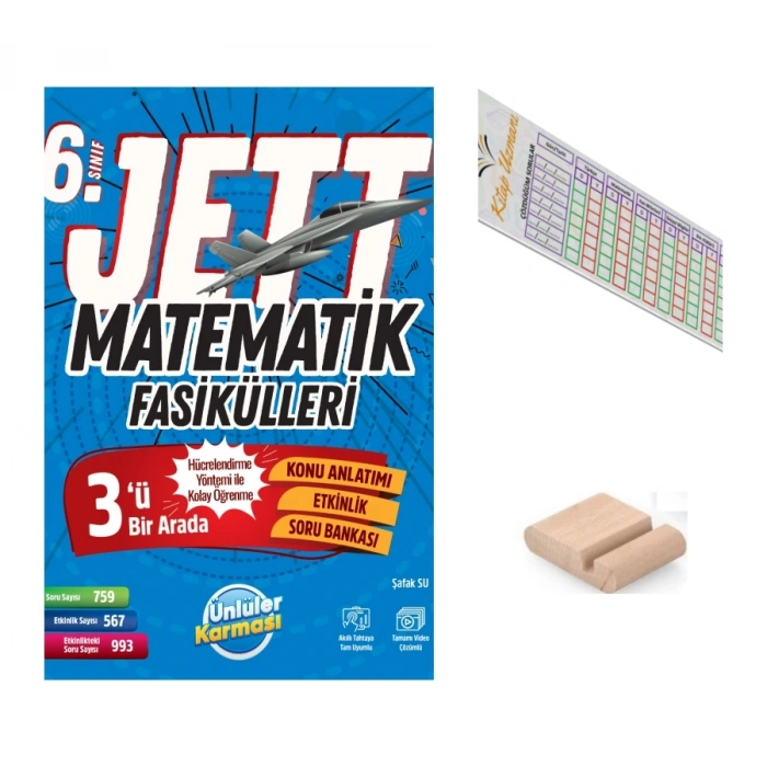 6.Sınıf Jett Matematik Fasikülleri 2027 Maarif Modeli+Çözüm Ayracı+Telefon Tutucu