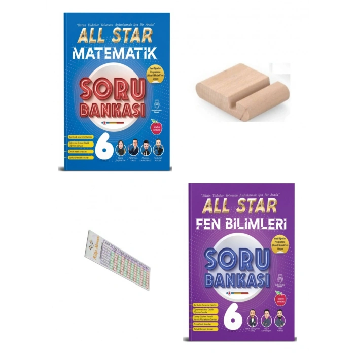 6.Sınıf ALL STAR Matematik Fen Soru Bankası 2027 Maarif Modeli+Telefon Tutucu+Çözüm Ayracı