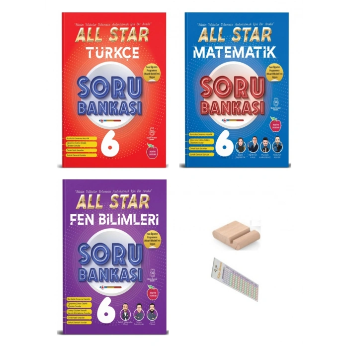 6.Sınıf ALL STAR Türkçe Matematik Fen Soru Bankası 2027 Maarif Modeli+Telefon Tutucu+Çözüm Ayracı