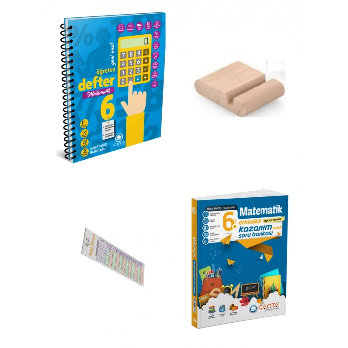 6.Sınıf Öğreten Defter Matematik-Soru Bankası Maarif Model+Çözüm Ayracı+Telefon Tutucu