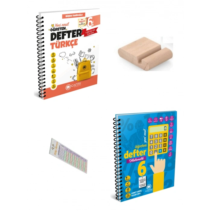 6.Sınıf Türkçe Matematik Öğreten Defter Maarif Model 2027+Çözüm Ayracı+Telefon Tutucu