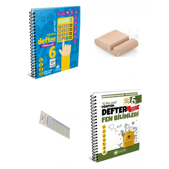 6.Sınıf Fen Bilimleri Matematik Öğreten Defter Maarif Model 2027+Çözüm Ayracı+Telefon Tutucu