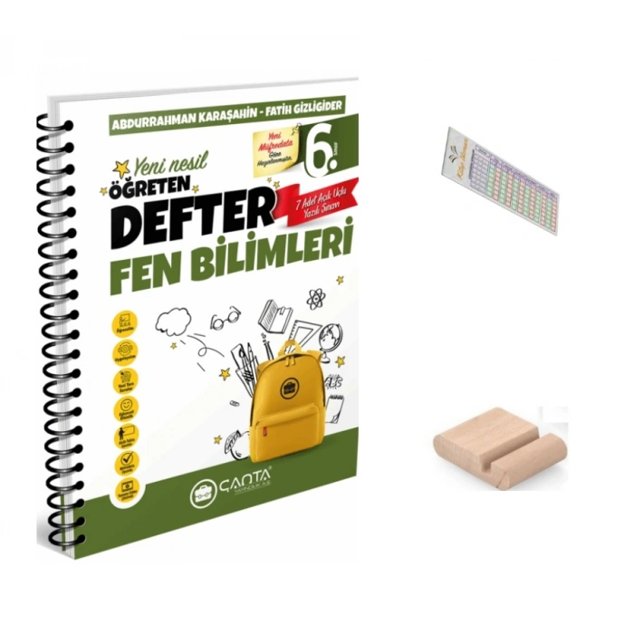 6.Sınıf Fen Bilimleri Öğreten Defter Maarif Model 2027+Çözüm Ayracı+Telefon Tutucu