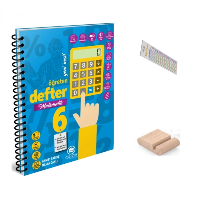 6.Sınıf Matematik Öğreten Defter Maarif Model 2027+Çözüm Ayracı+Telefon Tutucu