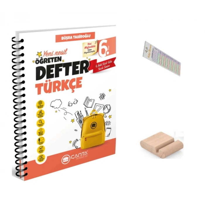 6.Sınıf Türkçe Öğreten Defter Maarif Model 2027+Çözüm Ayracı+Telefon Tutucu