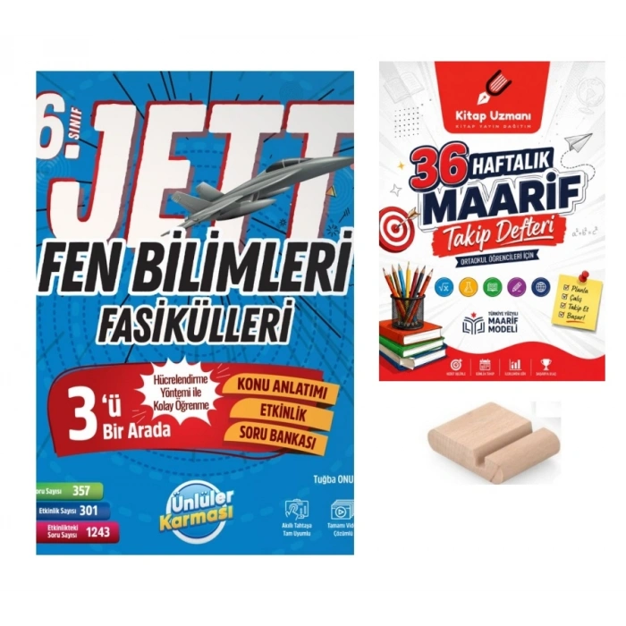 6.Sınıf Jett Fen Bilimleri Fasikülleri 2027 Maarif Modeli+Maarif Defter+Telefon Tutucu